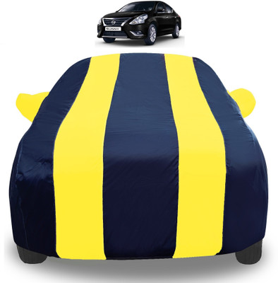 Auto Hub Car Cover For Nissan Sunny (With Mirror Pockets)(Yellow)