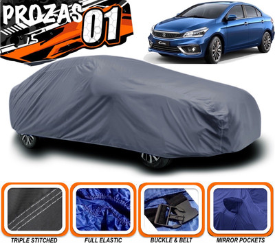 prozas Car Cover For Maruti Suzuki Ciaz (With Mirror Pockets)(Grey)