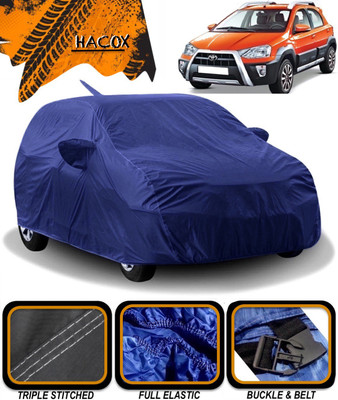 HACOX Car Cover For Toyota Etios Cross (With Mirror Pockets)(Blue)