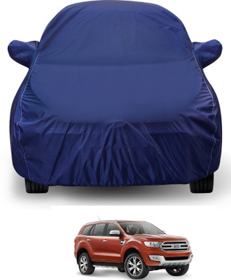 Auto Hub Car Cover For Ford Endeavour (With Mirror Pockets)(Blue)