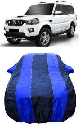 Wegather Car Cover For Mahindra Scorpio S10 7 Seater (With Mirror Pockets)(Blue)