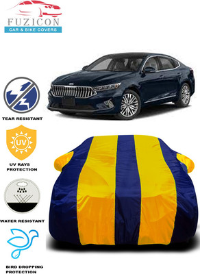 FUZICON Car Cover For Kia Cadenza (With Mirror Pockets)(Yellow, Blue)