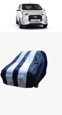 ATBROTHERS Car Cover For Datsun Redi-Go AMT 1.0 S Petrol (Without Mirror Pockets)(White, Blue)