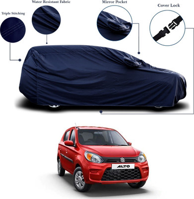 ANTHUB Car Cover For Maruti Suzuki Alto 800 (With Mirror Pockets)(Blue)