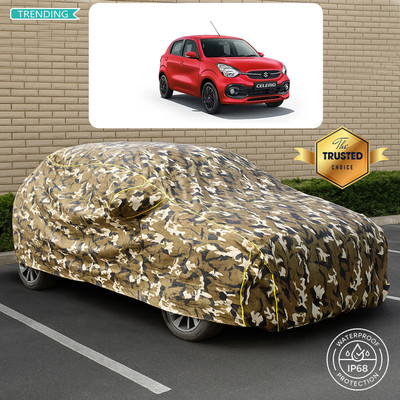 CODOKI Car Cover For Maruti CelerioX AMT VXI (With Mirror Pockets)(Yellow, Multicolor)