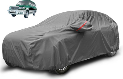 Auto Hub Car Cover For Toyota Qualis (With Mirror Pockets)(Grey)