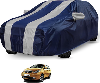 Auto Hub Car Cover For Tata Manza (Without Mirror Pockets)(Black, Grey)
