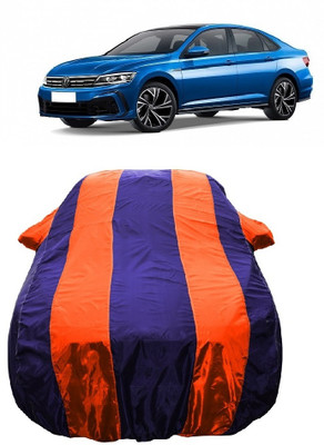 Wegather Car Cover For Volkswagen Jetta Facelift (With Mirror Pockets)(Orange)