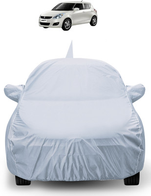 Auto Hub Car Cover For Maruti Swift (With Mirror Pockets)(Silver)