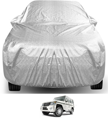 Auto Hub Car Cover For Mahindra Bolero (With Mirror Pockets)(Silver)
