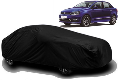 Swarish Car Cover For Volkswagen Ameo (With Mirror Pockets)(Black)