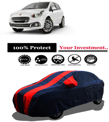 Amexride Car Cover For Fiat Abarth Punto EVO 1.3 Emotion (With Mirror Pockets)(Red)