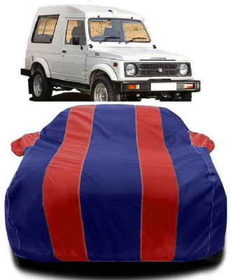 Autoprime Car Cover For Maruti Suzuki Gypsy King (With Mirror Pockets)(Red, Blue)