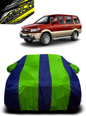 FRONCH Car Cover For Chevrolet Tavera 7 STR (With Mirror Pockets)(Green, Blue)
