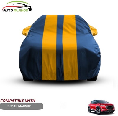 AUTO ALAXON Car Cover For Nissan Magnite (With Mirror Pockets)(Blue, Yellow)