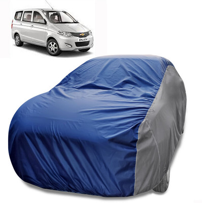 MoTRoX Car Cover For Chevrolet Enjoy (Without Mirror Pockets)(Blue, Grey)