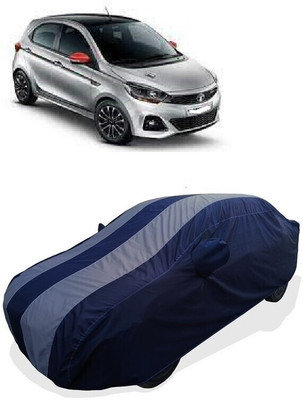 Coxtor Car Cover For Tata Tiago JTP Petrol (With Mirror Pockets)(Grey)