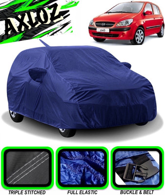 AXLOZ Car Cover For Hyundai Getz (With Mirror Pockets)(Blue)