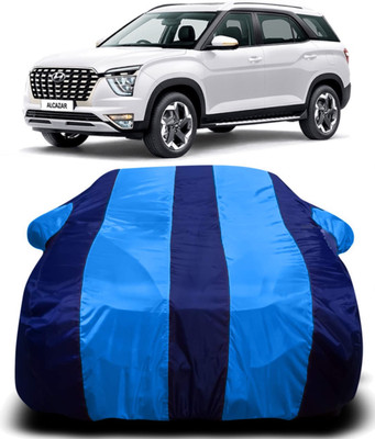 AXLOZ Car Cover For Hyundai Alcazar (With Mirror Pockets)(Multicolor)