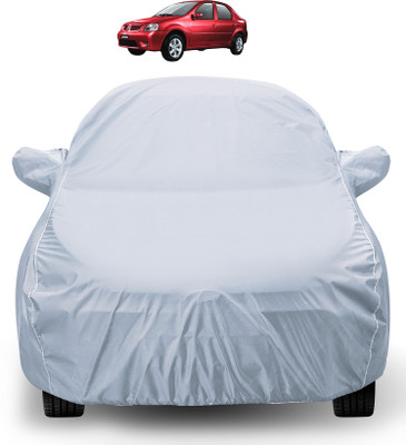 MOCKHE Car Cover For Mahindra Logan (With Mirror Pockets)(Silver)