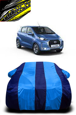FRONCH Car Cover For Datsun Redi GO Gold 1.0 (With Mirror Pockets)(Blue)