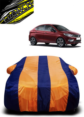 FRONCH Car Cover For Renault Tigor 1.2 Revotron XZ (With Mirror Pockets)(Orange, Blue)