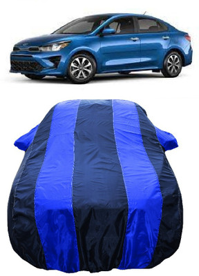 Wegather Car Cover For Kia Rio LX (With Mirror Pockets)(Blue)
