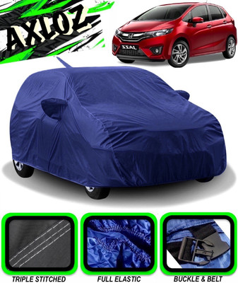 AXLOZ Car Cover For Honda Jazz (With Mirror Pockets)(Blue)