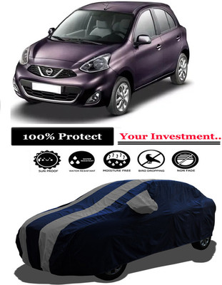 Amexride Car Cover For Nissan Micra Diesel XL Optional (With Mirror Pockets)(Grey)