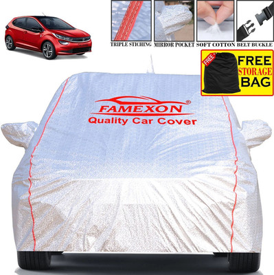 FAMEXON Car Cover For Tata Altroz XE Diesel (With Mirror Pockets)(Silver, For 2020, 2021, 2022, 2023, 2024, NA Models)