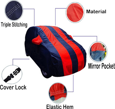 ABS AUTO TREND Car Cover For Maruti Suzuki Vitara Brezza (With Mirror Pockets)(Red, Blue)
