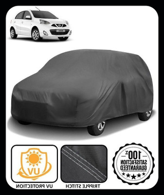 QLAX Car Cover For Maruti Micra (Without Mirror Pockets)(Grey)
