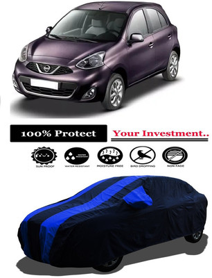 Amexride Car Cover For Nissan Micra Diesel XL Optional (With Mirror Pockets)(Multicolor)