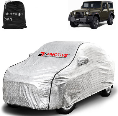SPMOTIVE Car Cover For Mahindra Thar (With Mirror Pockets)(Silver)