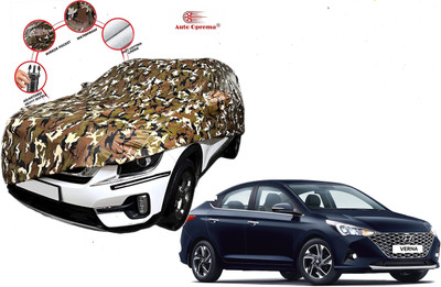Auto Oprema Car Cover For Hyundai Verna Facelift (With Mirror Pockets)(Green)