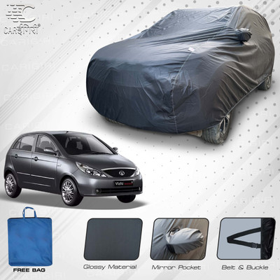 Carigiri Car Cover For Tata Indica Vista, Vista, Indica Vista Aqua, Indica Vista Terra (With Mirror Pockets)(Grey)