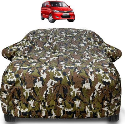 Caronix Car Cover For Chevrolet Enjoy (With Mirror Pockets)(Brown)