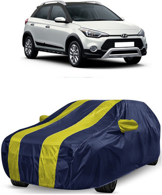 ANTOFY Car Cover For Hyundai i20 Active 1.4 SX with AVN (With Mirror Pockets)(Yellow, Blue)