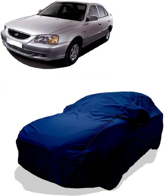 Coxtor Car Cover For Hyundai Accent GLX (With Mirror Pockets)(Green)
