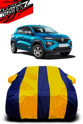 J S R Car Cover For Renault Kwid (With Mirror Pockets)(Yellow, Blue)