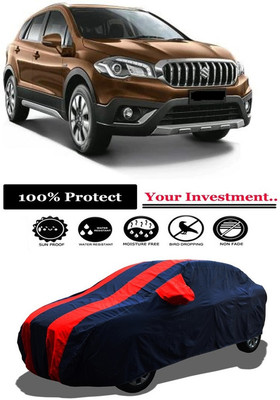 Amexride Car Cover For Maruti Suzuki S-Cross DDiS 200 Delta (With Mirror Pockets)(Red)