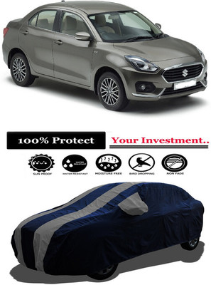 Amexride Car Cover For Maruti Suzuki Swift Dzire AMT VXI Petrol (With Mirror Pockets)(Grey)