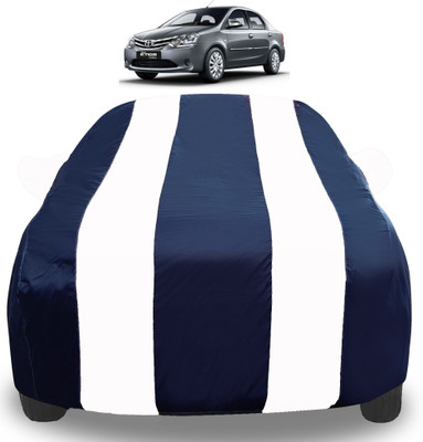 Auto Hub Car Cover For Toyota Etios (With Mirror Pockets)(White)