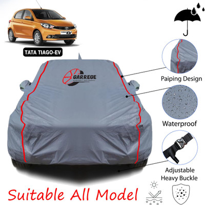 GARREGE Car Cover For Tata Tiago EV (With Mirror Pockets)(Grey, For 2022, 2023, 2024, 2025 Models)