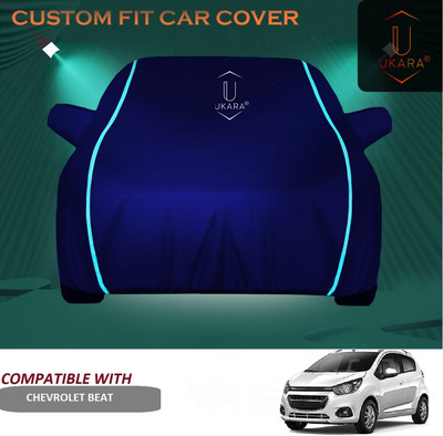Ukara Car Cover For Chevrolet Beat (With Mirror Pockets)(Blue)