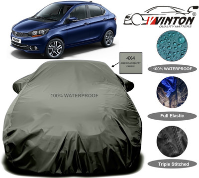V VINTON Car Cover For Tata Tigor (With Mirror Pockets)(Green)