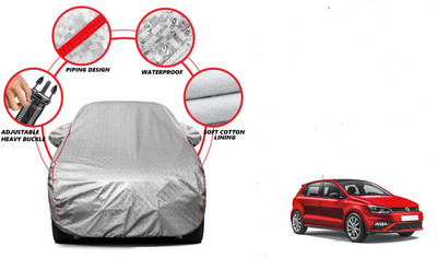 Auto Oprema Car Cover For Volkswagen Polo (With Mirror Pockets)(Silver)