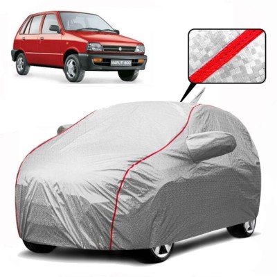 BLUERIDE Car Cover For Maruti 800, 800 AC BSII, 800 AC BSIII, 800 AC LPG (With Mirror Pockets)(Silver, For 2006, 2007, 2008, 2009, 2010, 2011, 2012, 2013, 2014 Models)
