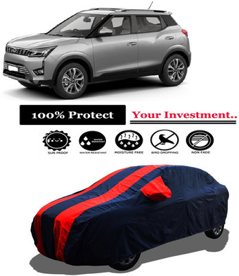 Amexride Car Cover For Mahindra XUV300 W8 AMT Optional Diesel (With Mirror Pockets)(Red)