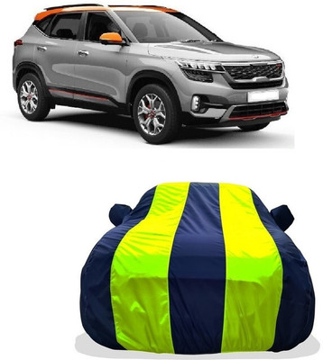 Tricway Car Cover For Kia Seltos GTK 1.4 Dual Tone (With Mirror Pockets)(Yellow)